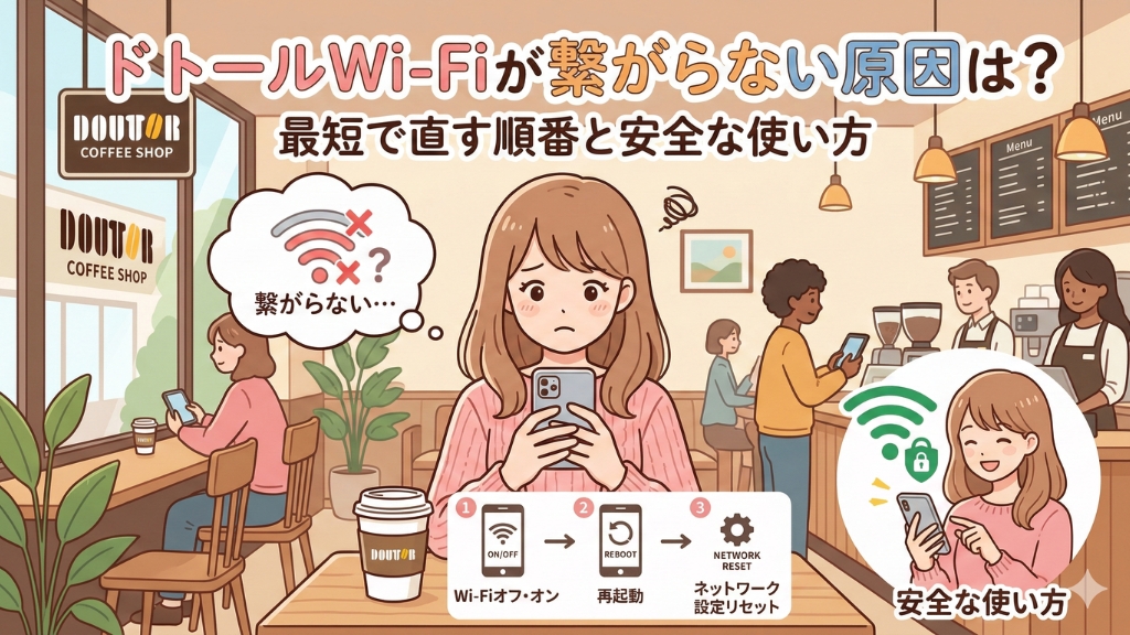 ドトール wifi 繋がらない