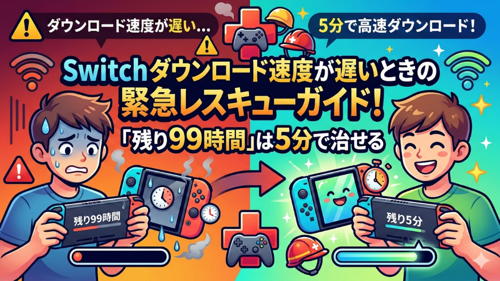 switch ダウンロード　遅い