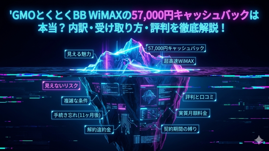GMOとくとくBB WiMAXの57,000円キャッシュバック