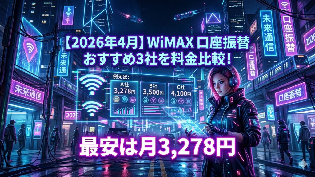WiMAX 口座振替 おすすめ3