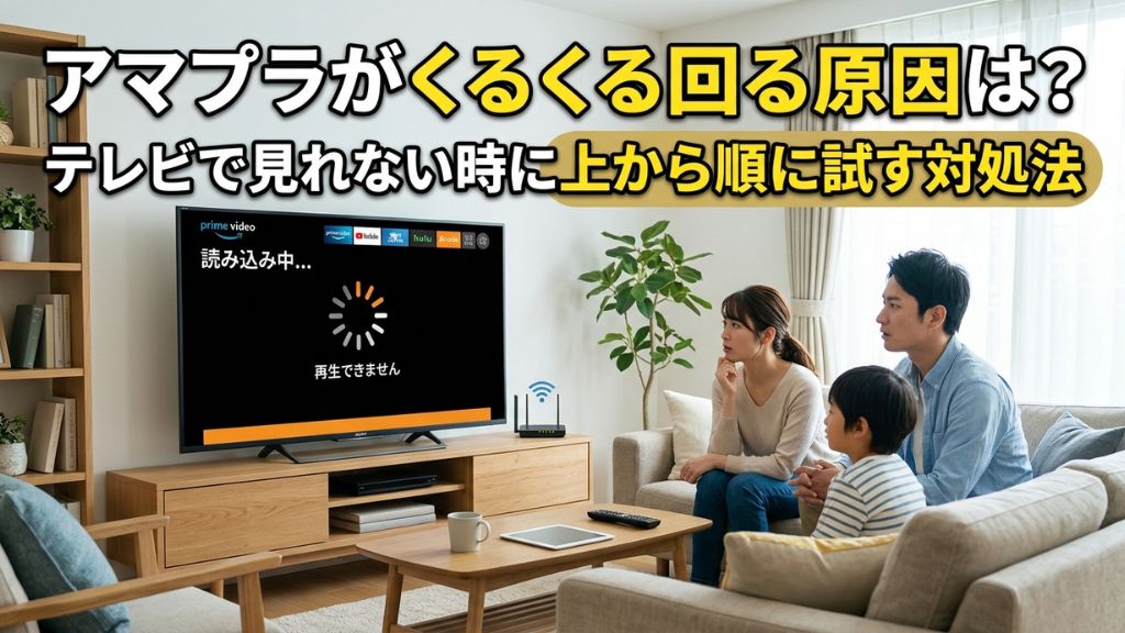 アマプラがくるくる回る原因は？