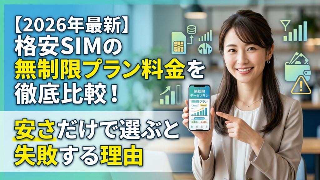 格安SIMの無制限プラン料金を徹底比較